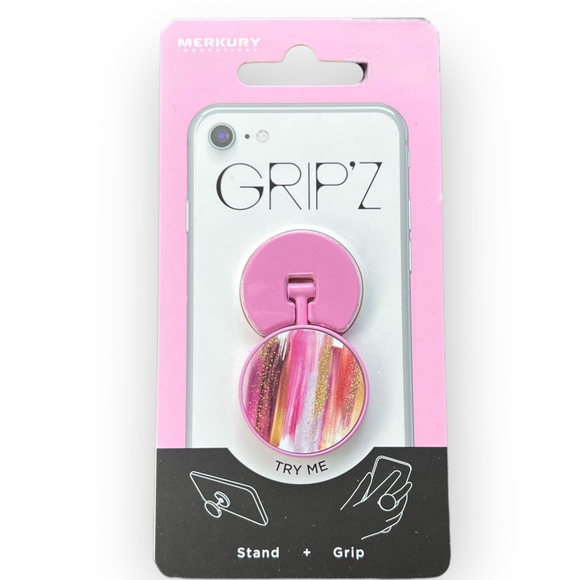 merkury Cell Phones & Accessories Merkury Gripz Pink Bronze Glitter